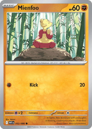 Mienfoo Poke Ball - White Flare