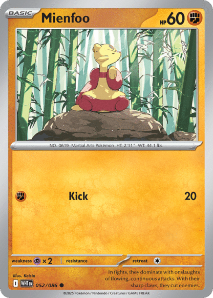 Mienfoo Poke Ball - White Flare