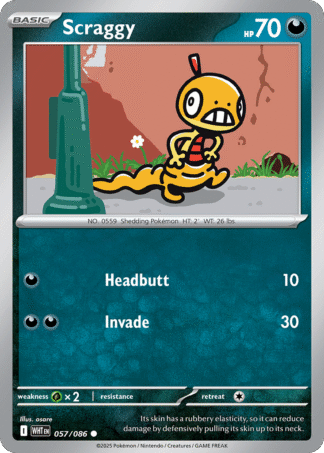Scraggy Master Ball - White Flare