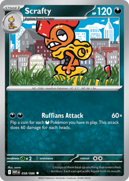 Scrafty Master Ball - White Flare