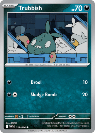 Trubbish Poke Ball - White Flare