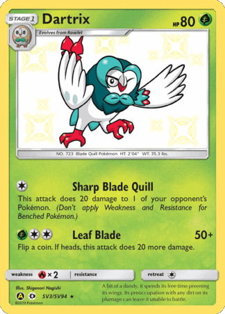 Dartrix - Hidden Fates Shiny Vault