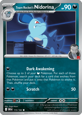 Team Rocket's Nidorina Reverse - Destined Rivals