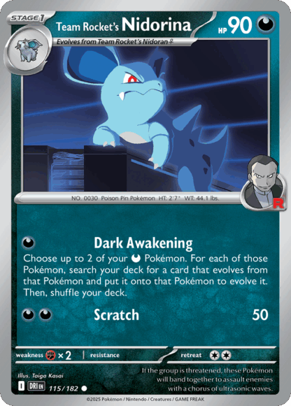 Team Rocket's Nidorina Reverse - Destined Rivals