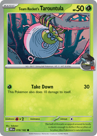 Team Rocket's Tarountula Reverse - Destined Rivals
