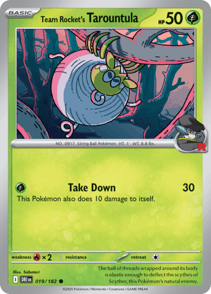 Team Rocket's Tarountula Reverse - Destined Rivals