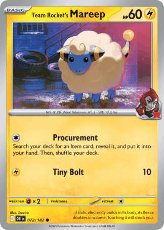 Team Rocket's Mareep Reverse - Destined Rivals