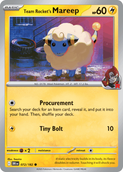 Team Rocket's Mareep Reverse - Destined Rivals