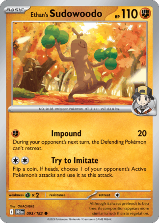 Ethan's Sudowoodo Reverse - Destined Rivals