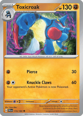 Toxicroak Reverse - Paldea Evolved