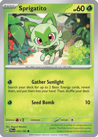 Sprigatito Reverse - Paldea Evolved