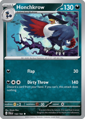 Honchkrow Reverse - Paldea Evolved