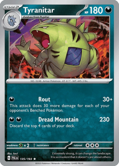Tyranitar Reverse - Paldea Evolved