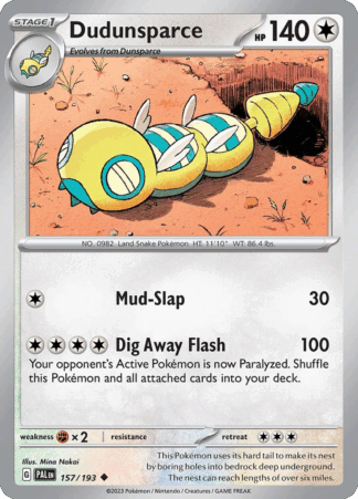 Dudunsparce Reverse - Paldea Evolved
