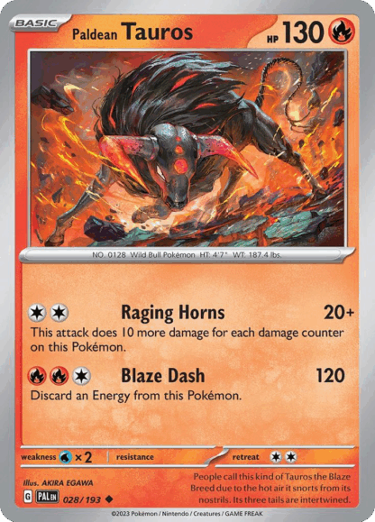Paldean Tauros Reverse - Paldea Evolved