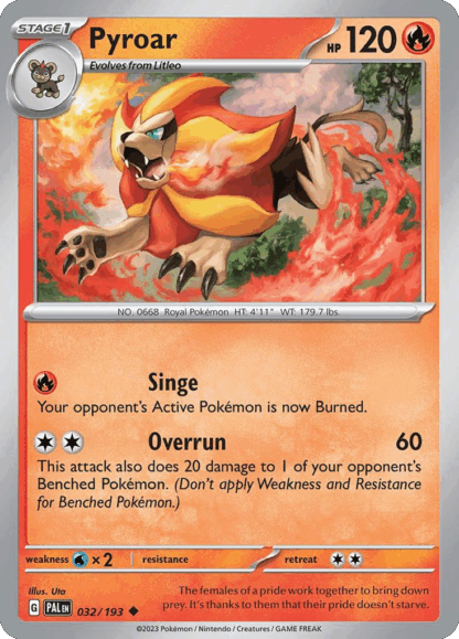 Pyroar Reverse - Paldea Evolved