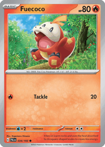 Fuecoco Reverse - Paldea Evolved