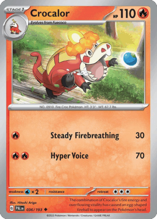 Crocalor Reverse - Paldea Evolved