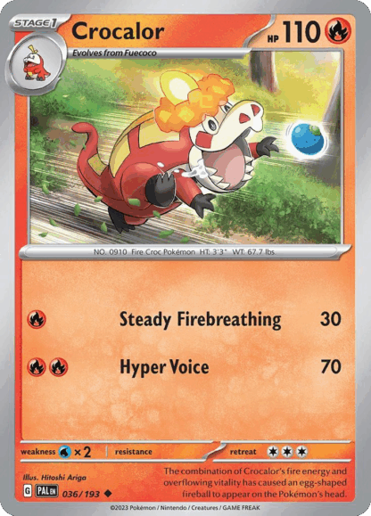 Crocalor Reverse - Paldea Evolved