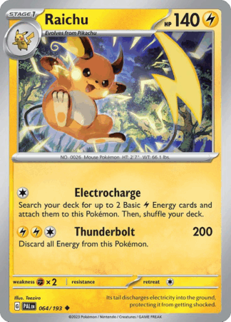 Raichu Reverse - Paldea Evolved