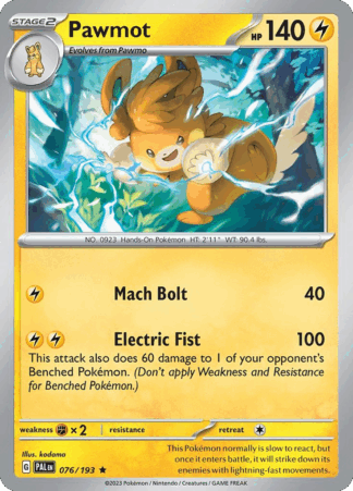 Pawmot Reverse - Paldea Evolved