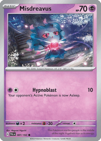 Misdreavus Reverse - Paldea Evolved