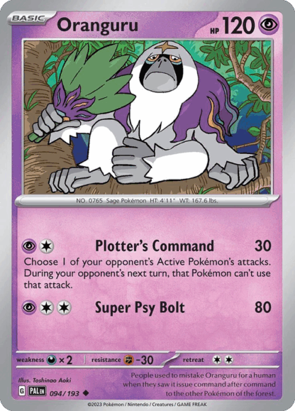 Oranguru Reverse - Paldea Evolved