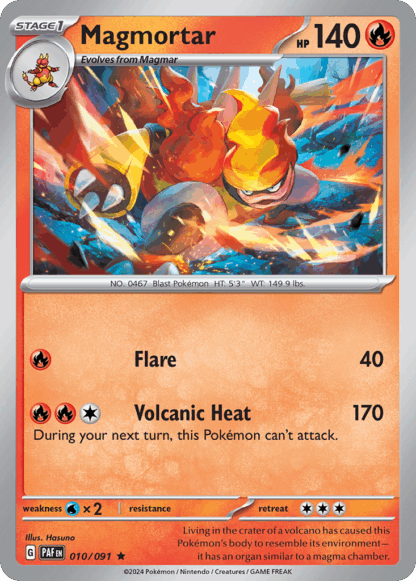 Magmortar Reverse - Paldean Fates
