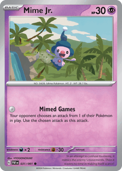 Mime Jr. Reverse - Paldean Fates