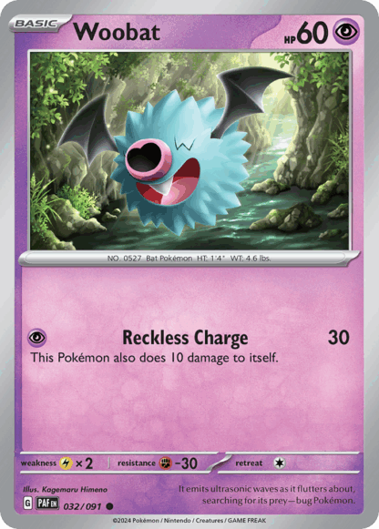 Woobat Reverse - Paldean Fates