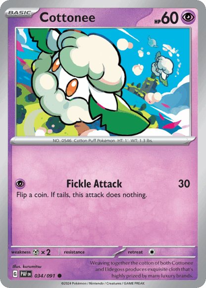 Cottonee Reverse - Paldean Fates