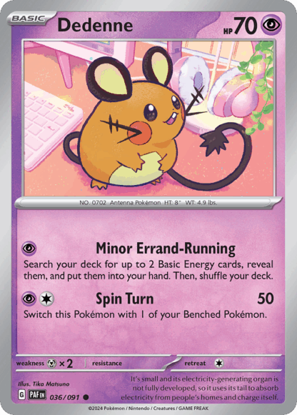 Dedenne Reverse - Paldean Fates