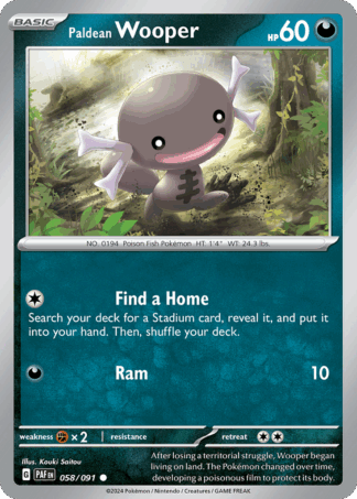 Paldean Wooper Reverse - Paldean Fates