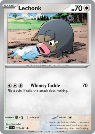 Lechonk Reverse - Paldean Fates