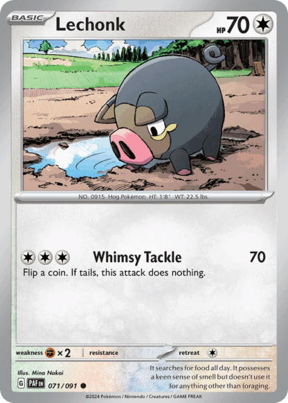 Lechonk Reverse - Paldean Fates