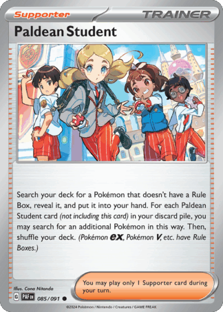 Paldean Student Reverse - Paldean Fates