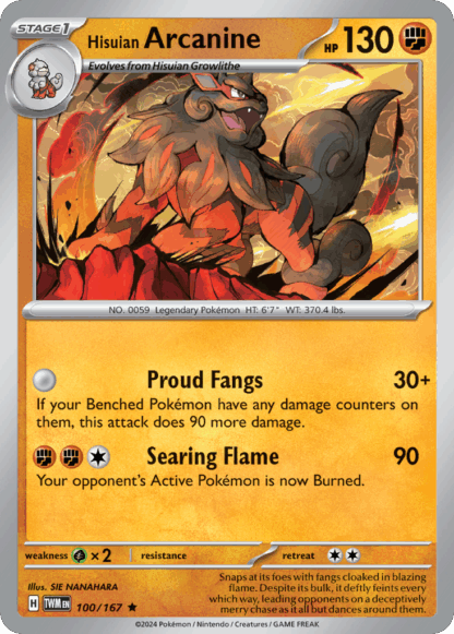 Hisuian Arcanine - Twilight Masquerade