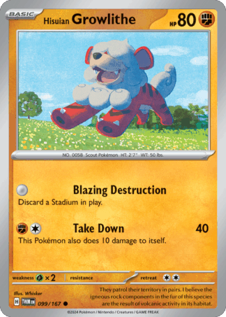 Hisuian Growlithe Reverse - Twilight Masquerade