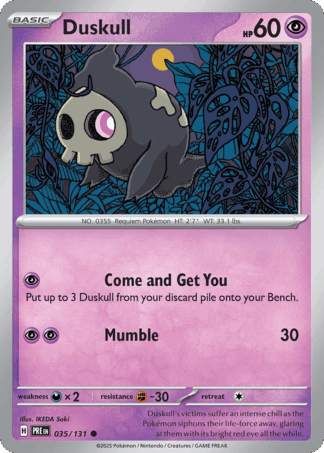 Duskull Reverse - Prismatic Evolutions