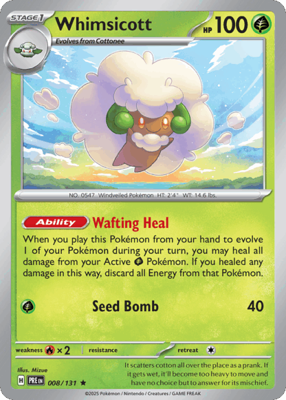 Whimsicott - Prismatic Evolutions