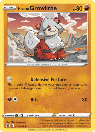 Hisuian Growlithe Reverse - Astral Radiance