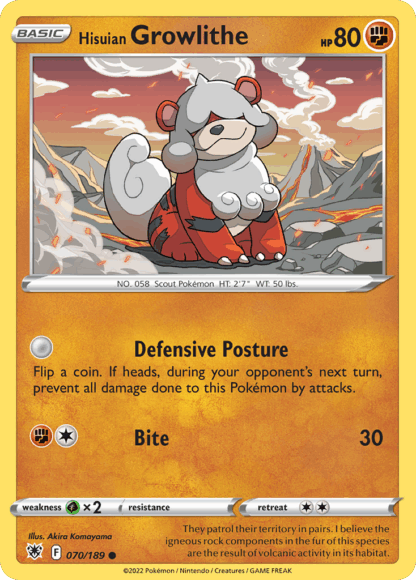 Hisuian Growlithe Reverse - Astral Radiance