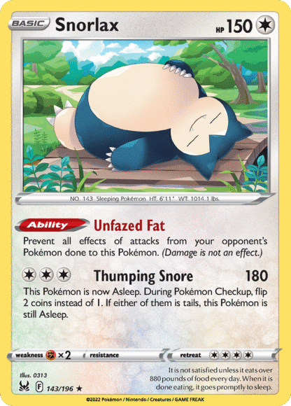 Snorlax - Lost Origin