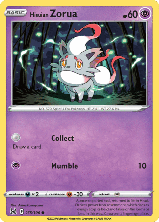 Hisuian Zorua Reverse - Lost Origin