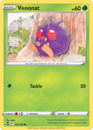 Venonat Reverse - Silver Tempest