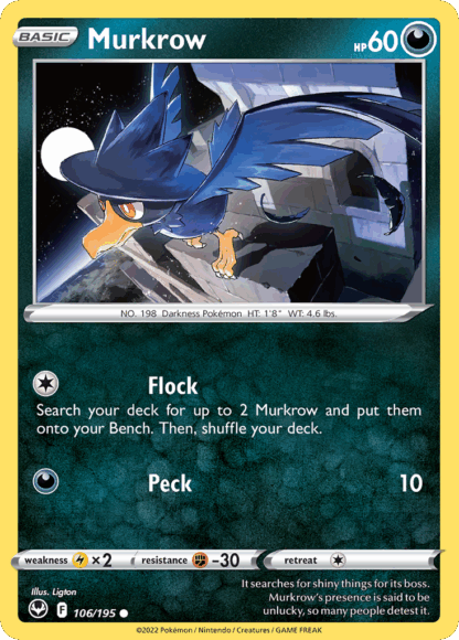 Murkrow Reverse - Silver Tempest