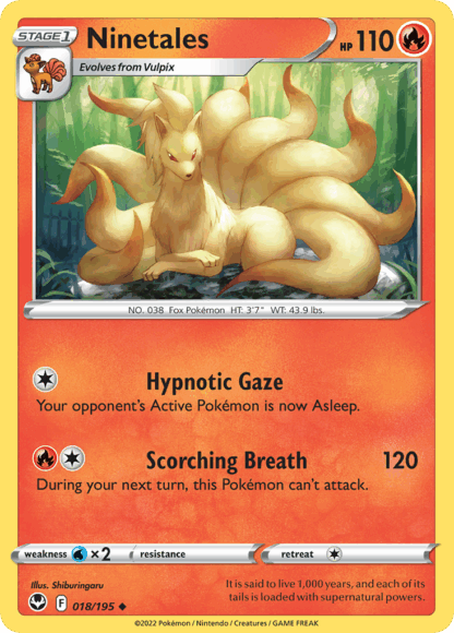 Ninetales Reverse - Silver Tempest