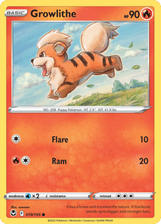 Growlithe Reverse - Silver Tempest