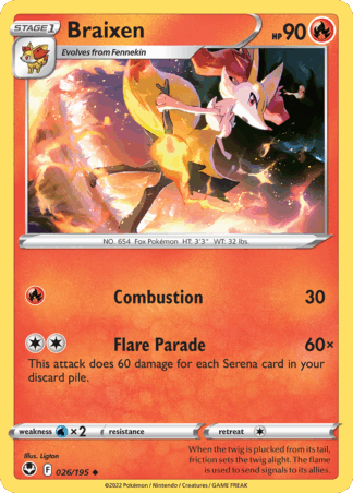 Braixen Reverse - Silver Tempest
