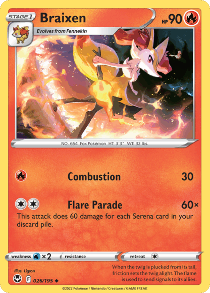 Braixen Reverse - Silver Tempest